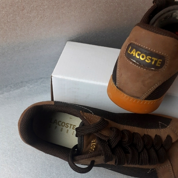 Lacoste Leather/Canvas Retro Sneaker 7men= 8wmn - Picture 2 of 5